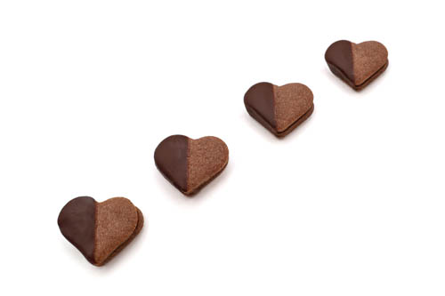 Nougat Herzen - Plätzchen, Produkt, Sortiment, Backware, Weihnachtsgebäck