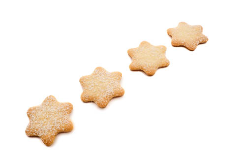 Butterplätzchen gezuckert, Produkt, Sortiment, Backware, Weihnachtsgebäck