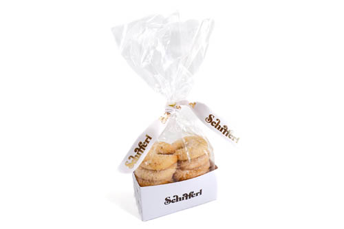 Vanillekipferl - verpackt, Produkt, Sortiment, Backware, Weihnachtsgebäck